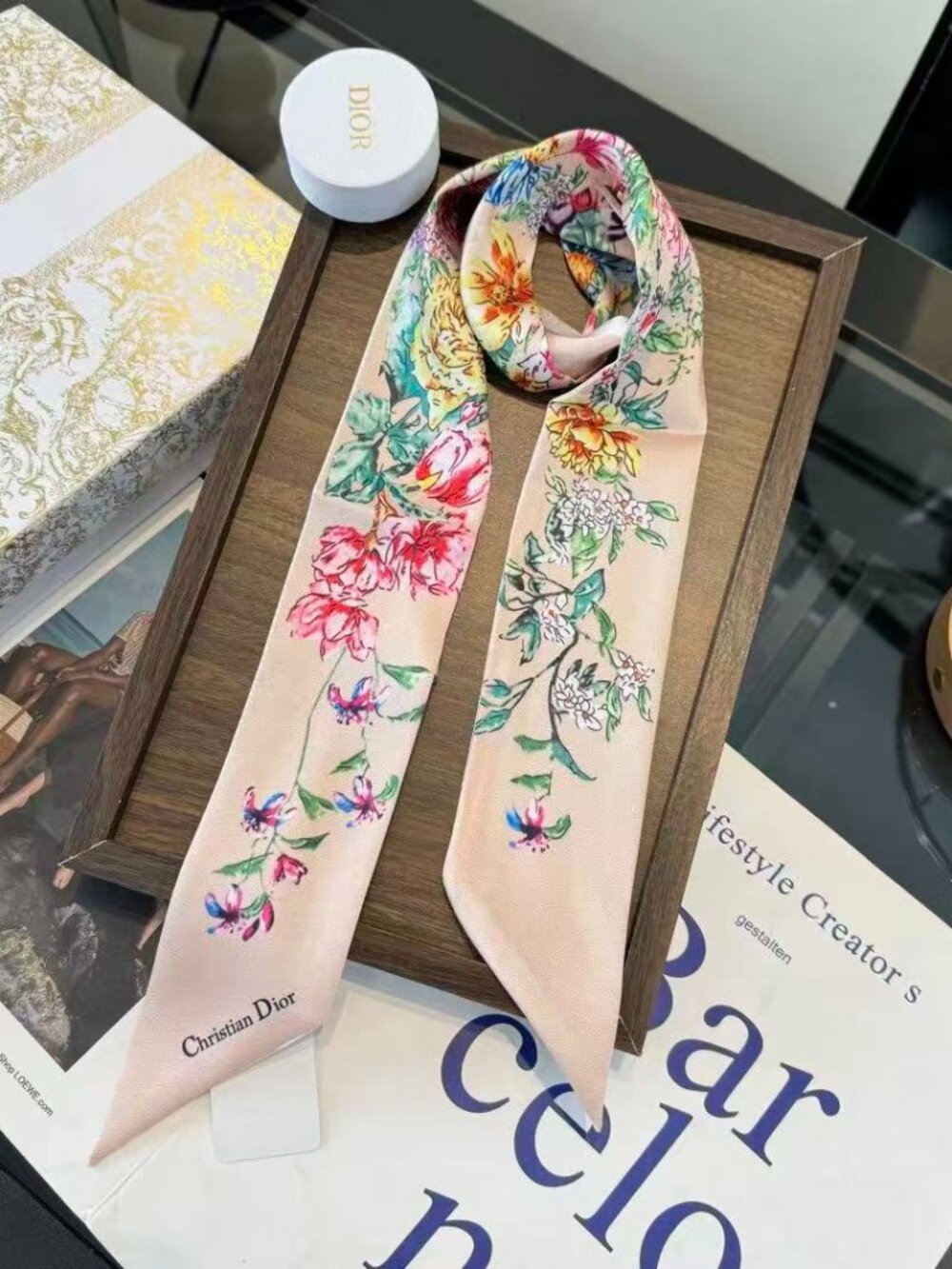 ✨Christian Dior Twilly Scarf Silk Women's CHRISTIAN DIOR